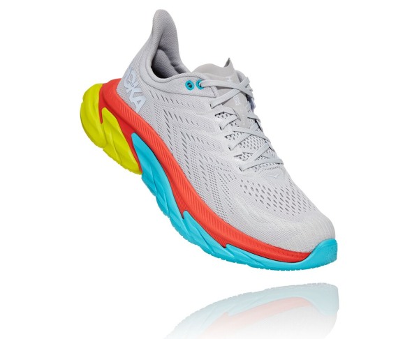 Hoka One One Clifton Edge Mens UK - White Road Running Shoes - RJZCH5896